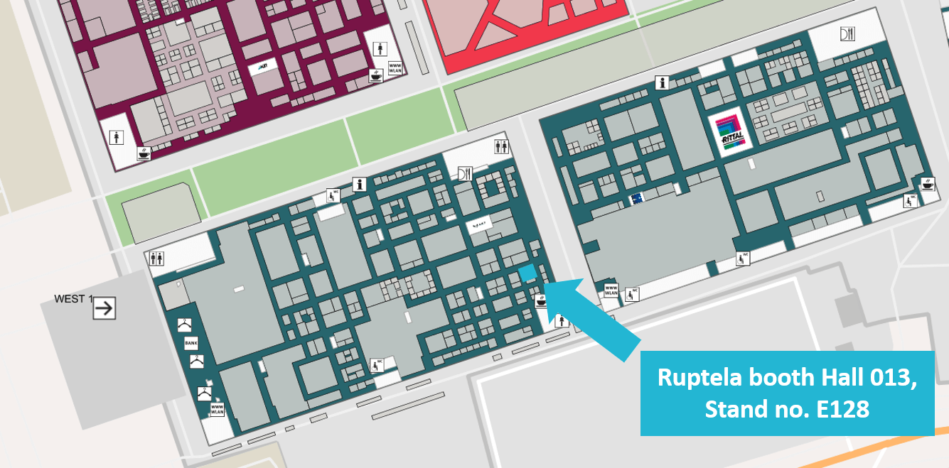 Ruptela booth plan at CeBIT 2018